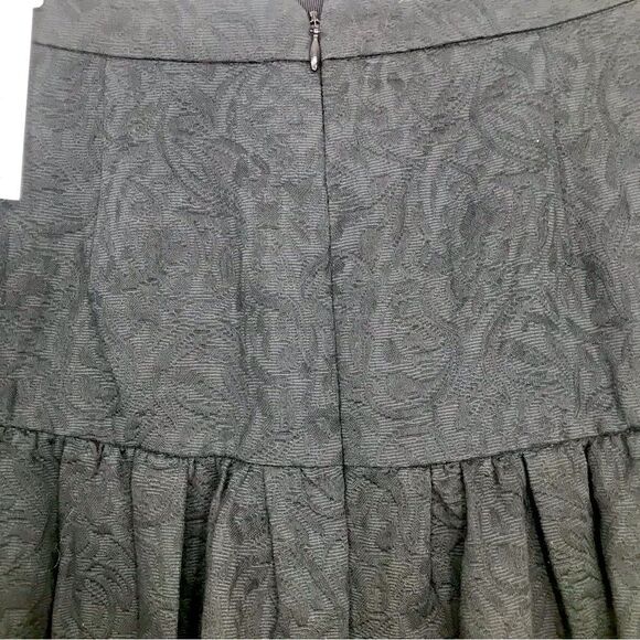 J. Crew Black Textured Jacquard Drop Waist Pleated Mini Skirt NEW - Picture 9 of 13
